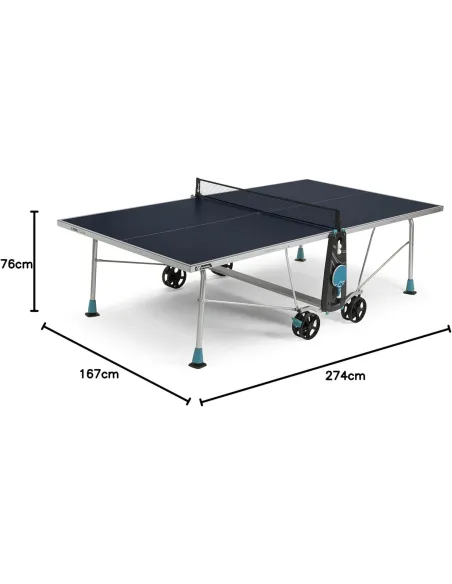 Stół Do Tenisa Stołowego Cornilleau 200x Outdoor Niebieski Składany 5 mm