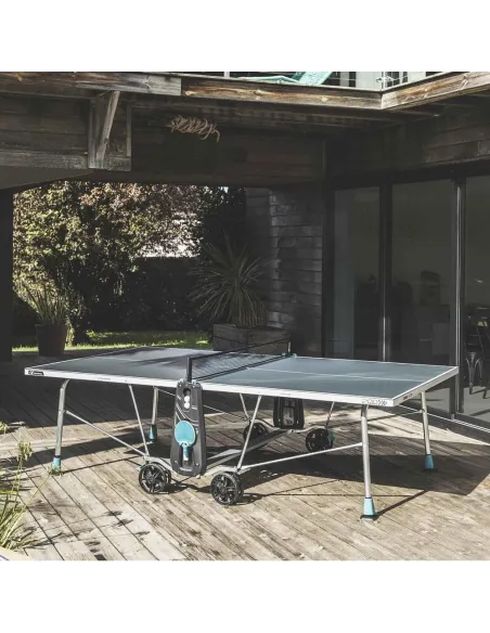 Stół Do Tenisa Stołowego Cornilleau 200x Outdoor Niebieski Składany 5 mm