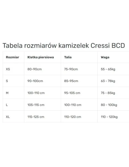Kamizelka Do Nurkowania Cressi Aquaride B.C.D. Jacket Nurkowy Rozmiar L