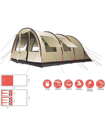 Namiot Rodzinny Grand Canyon Helena 5 Osobowy Turystyczny Kempingowy 3000mm