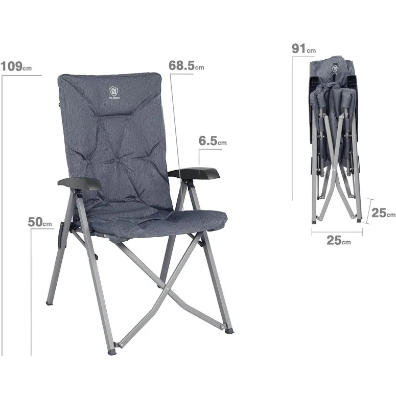 Krzesło Turystyczne Kempingowe Ever Advanced Solidne Aluminiowy Stelaż