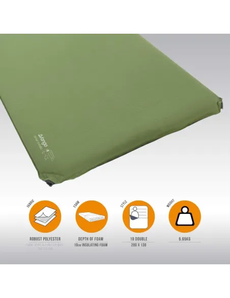 Samopomująca Mata Do Spania Vango Odyssey Epsom Green 200x130x10CM