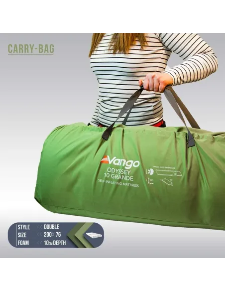 Samopomująca Mata Do Spania Vango Odyssey Epsom Green 200x130x10CM