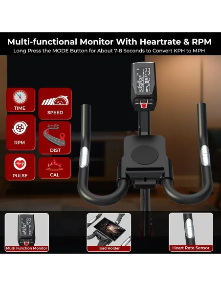 Rower Treningowy MICYOX MX619 Magnetyczny Stacjonarny Koło 15KG LCD 150 KG