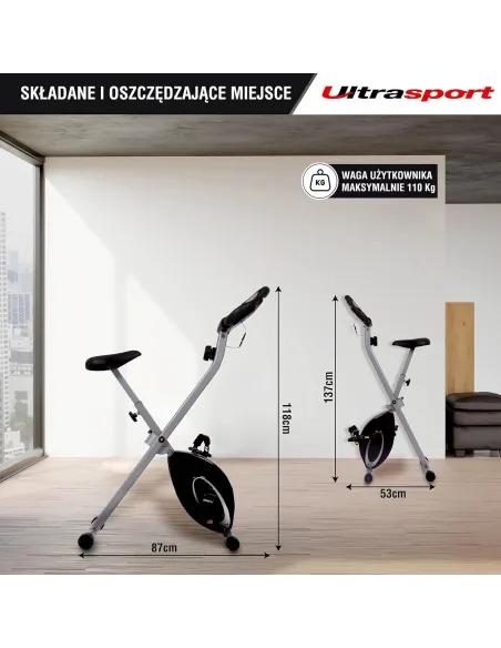 Rower Treningowy Rowerek Magnetyczny Ultrasport F-Bike Pionowy 110KG