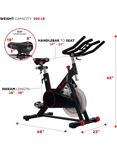 Rower Spiningowy Magnetyczny Sunny Health Fitness SF-B1805 Treningowy 20kg