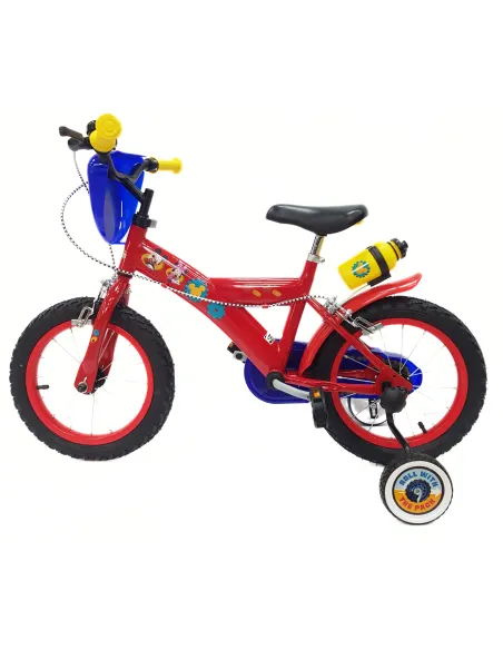 Rower Dziecięcy 14 Myszka Miki Dzwonek Bidon Tarcza Kółka Boczne V-brake