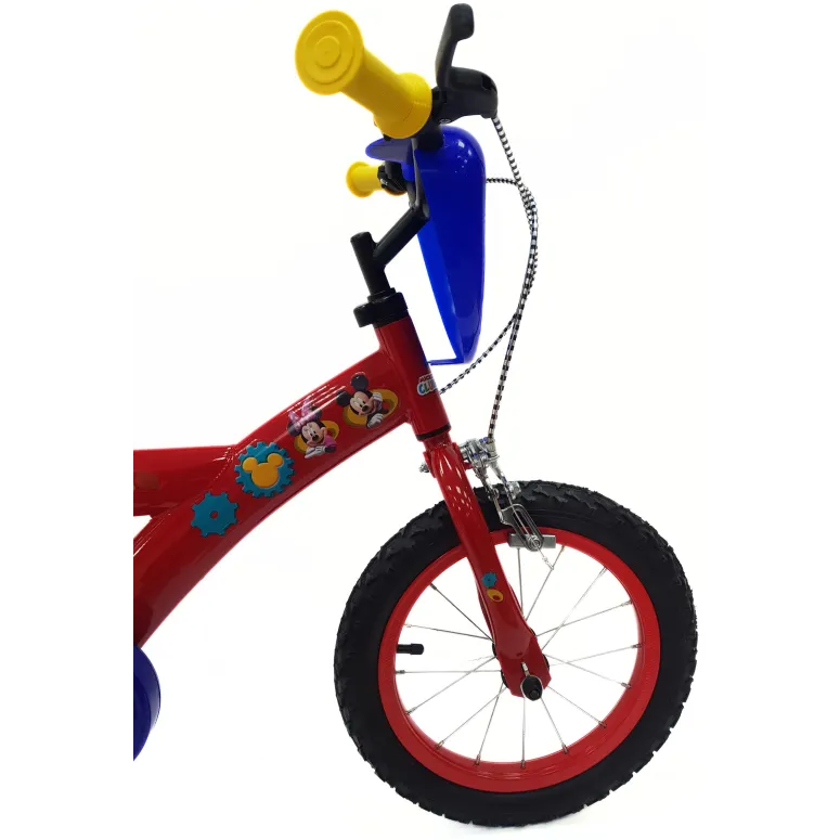Rower Dziecięcy 14 Myszka Miki Dzwonek Bidon Tarcza Kółka Boczne V-brake