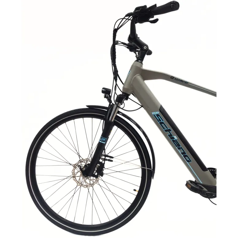 Elektryczny Rower Trekkingowy 28 Męski Hydraulika Cyngle Bagażnik Światła