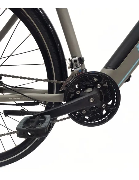 Elektryczny Rower Trekkingowy 28 Męski Hydraulika Cyngle Bagażnik Światła