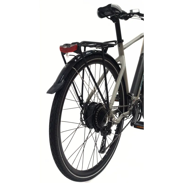 Elektryczny Rower Trekkingowy 28 Męski Hydraulika Cyngle Bagażnik Światła