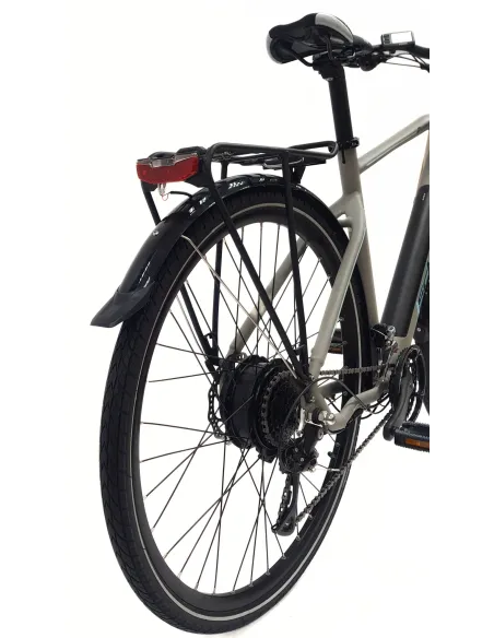 Elektryczny Rower Trekkingowy 28 Męski Hydraulika Cyngle Bagażnik Światła