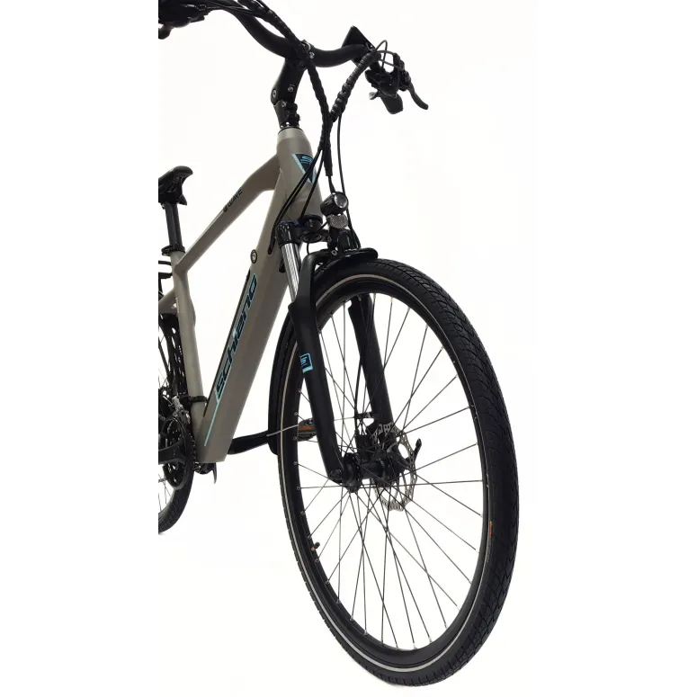 Elektryczny Rower Trekkingowy 28 Męski Hydraulika Cyngle Bagażnik Światła