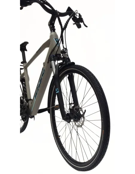 Elektryczny Rower Trekkingowy 28 Męski Hydraulika Cyngle Bagażnik Światła