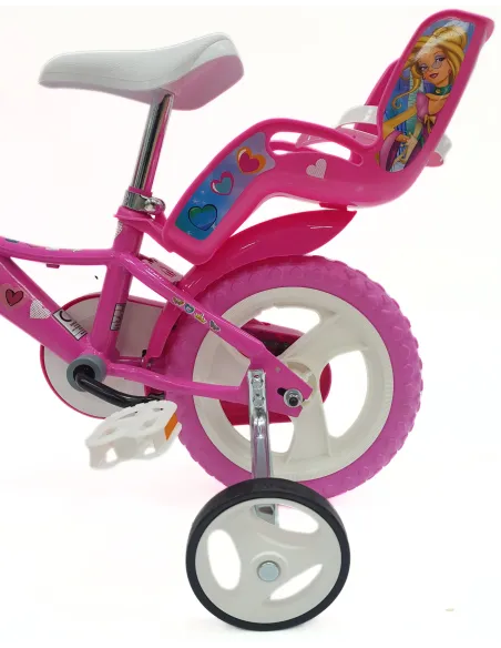 Rower Dziecięcy 12" Stal V-brake Rowerek Dla Dziewczynki Bagażnik Na Lalki