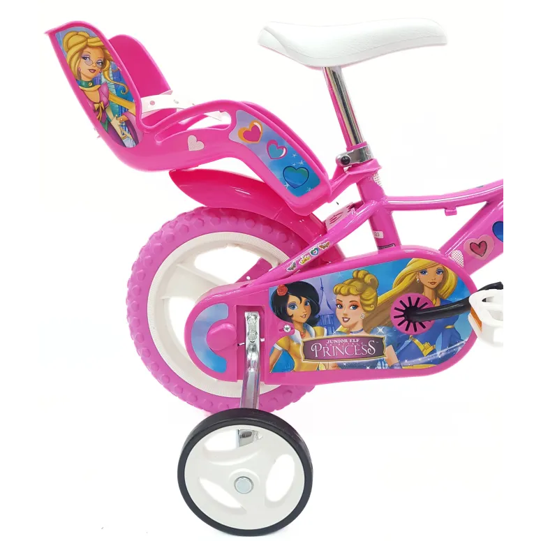 Rower Dziecięcy 12" Stal V-brake Rowerek Dla Dziewczynki Bagażnik Na Lalki