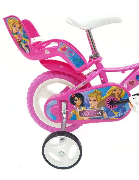 Rower Dziecięcy 12" Stal V-brake Rowerek Dla Dziewczynki Bagażnik Na Lalki