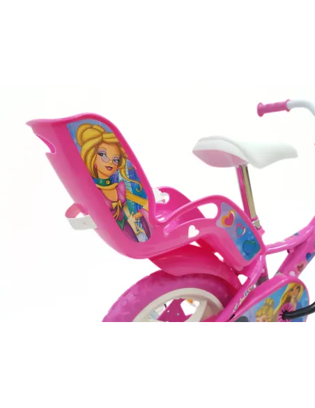 Rower Dziecięcy 12" Stal V-brake Rowerek Dla Dziewczynki Bagażnik Na Lalki