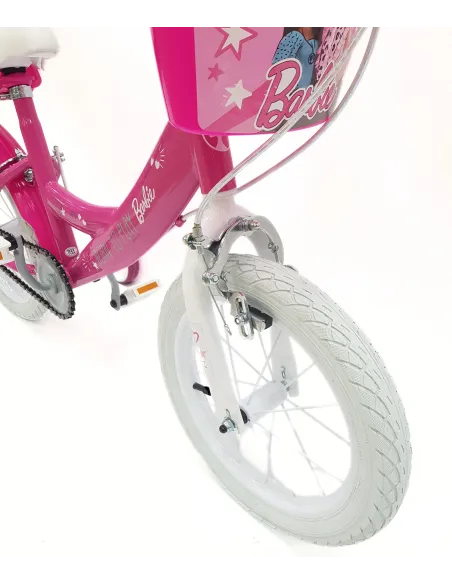 Rower Dziecięcy 14 Dziewczęcy Stalowy Bagażnik Koszyk Kółka Boczne Dzwonek