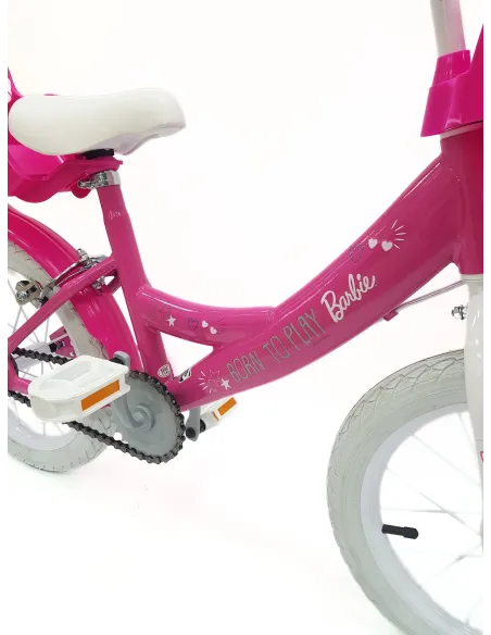 Rower Dziecięcy 14 Dziewczęcy Stalowy Bagażnik Koszyk Kółka Boczne Dzwonek