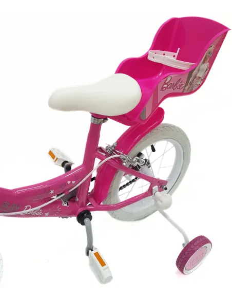 Rower Dziecięcy 14 Dziewczęcy Stalowy Bagażnik Koszyk Kółka Boczne Dzwonek