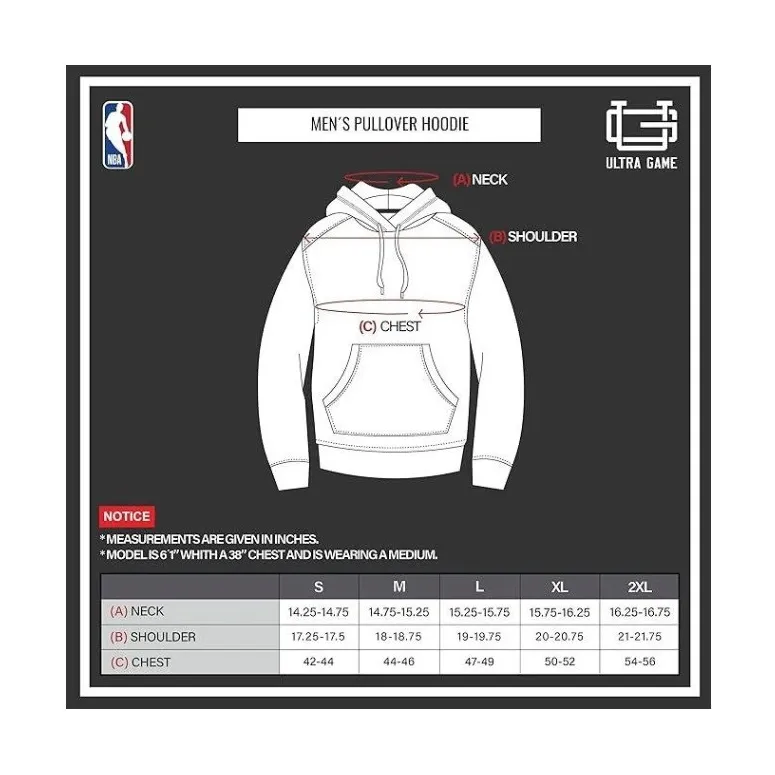 Bluza Męska Z Kapturem Ultra Game NBA Chicago Bulls r. S Szara Ciepły Polar