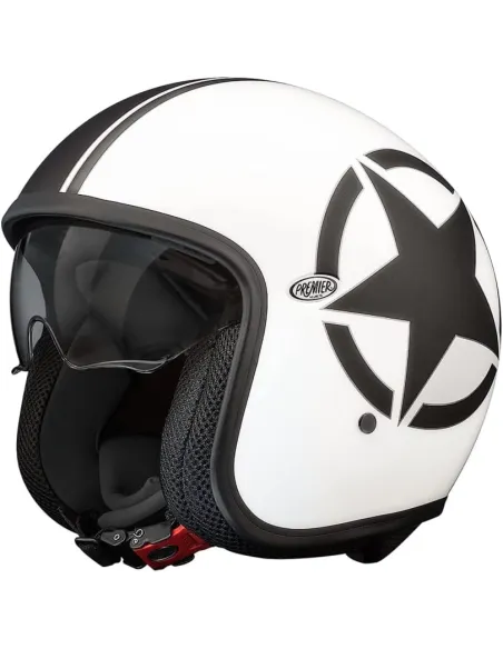 Kask Motocyklowy Casco Premier Vintage Star 8 BM Biały Akcesoria r. L 59cm