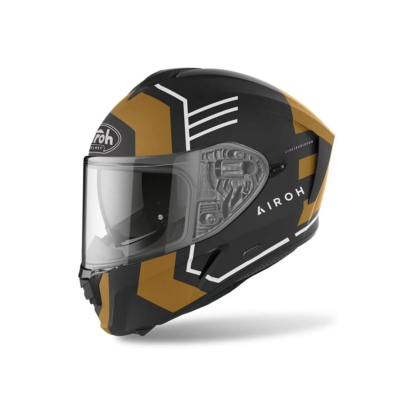 Kask Motocyklowy Integralny Airoh Spark Thrill Gold Matt Lekki r.XL (61-62)
