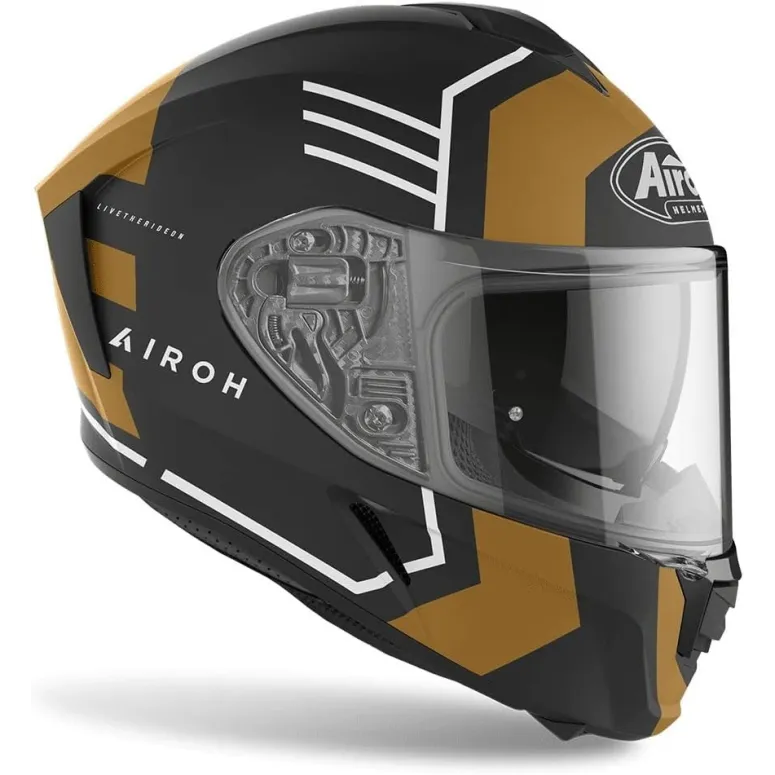 Kask Motocyklowy Integralny Airoh Spark Thrill Gold Matt Lekki r.XL (61-62)