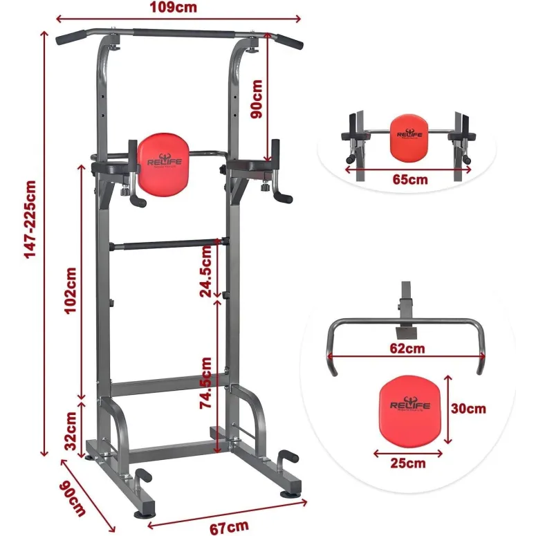 Drążek Stacja Wieża do Podciągania Relife Rebuild Power Tower Wolnostojąca