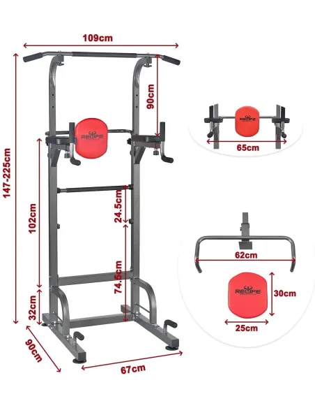 Drążek Stacja Wieża do Podciągania Relife Rebuild Power Tower Wolnostojąca
