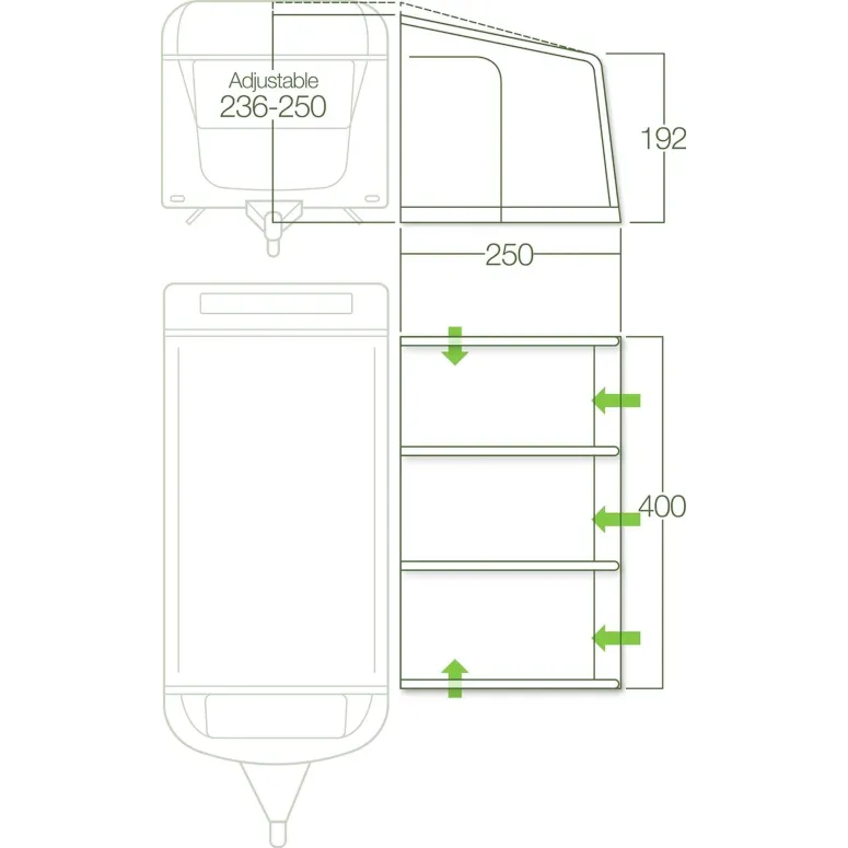 Markiza Do Przyczepy Kempingowej Lichfield Dakota Excalibur 4m