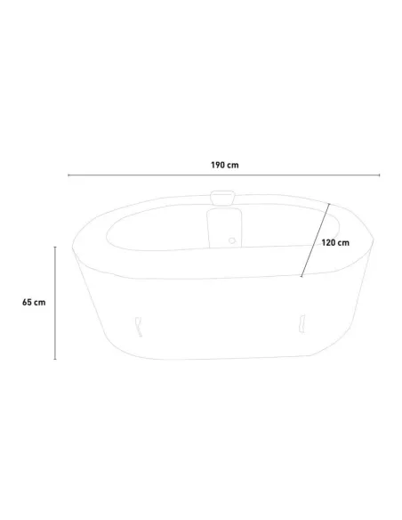 Basen Nadmuchiwany Easy Zone Spa Z Hydromasażem Wypoczynek Owalny 190x120cm