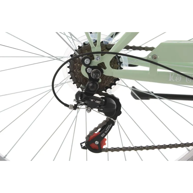 Damski Rower Miejski 28 Retro Bagaż 6 Bieg Stopka