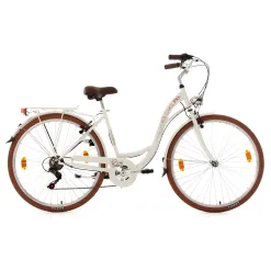 Rower Miejski Damski 28 Stal Bagażnik Oświetlenie Błotniki Dzwonek Stopka