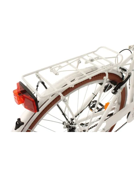 Rower Miejski Damski 28 Stal Bagażnik Oświetlenie Błotniki Dzwonek Stopka