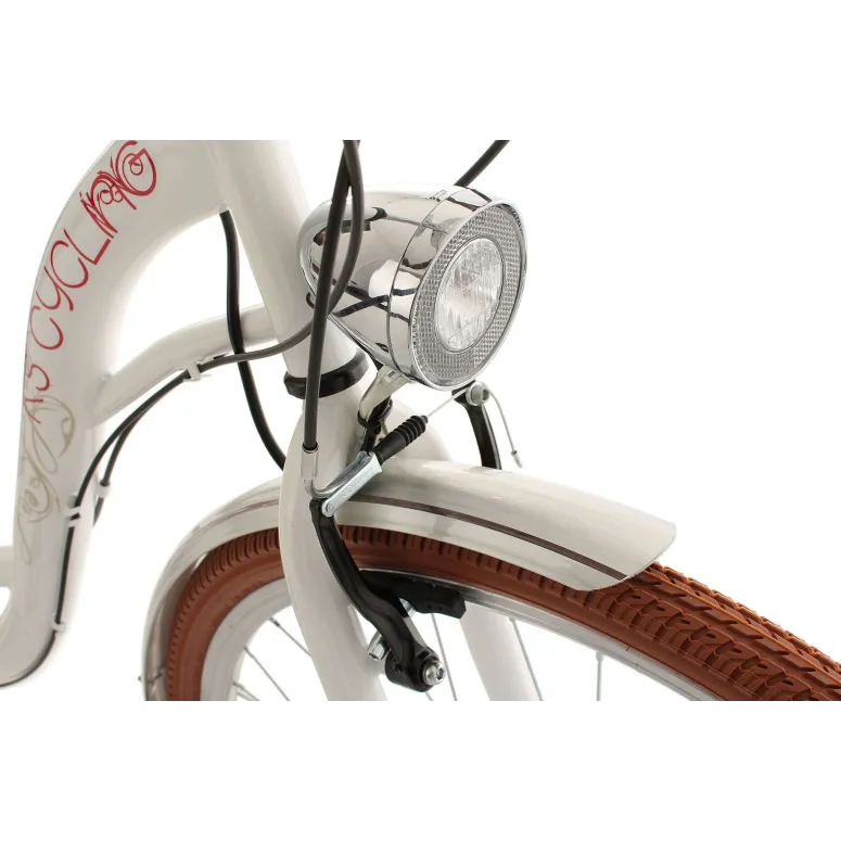 Rower Miejski Damski 28 Stal Bagażnik Oświetlenie Błotniki Dzwonek Stopka