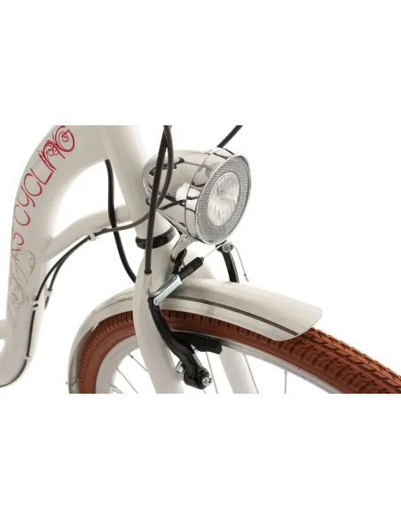 Rower Miejski Damski 28 Stal Bagażnik Oświetlenie Błotniki Dzwonek Stopka