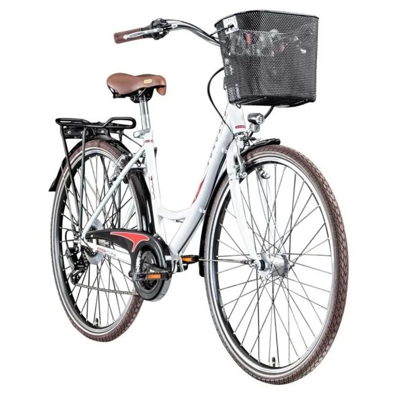 Rower Miejski Damski 28 Damka Dynamo Koszyk 6 Bieg