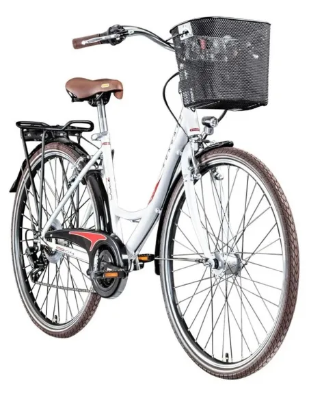 Rower Miejski Damski 28 Damka Dynamo Koszyk 6 Bieg