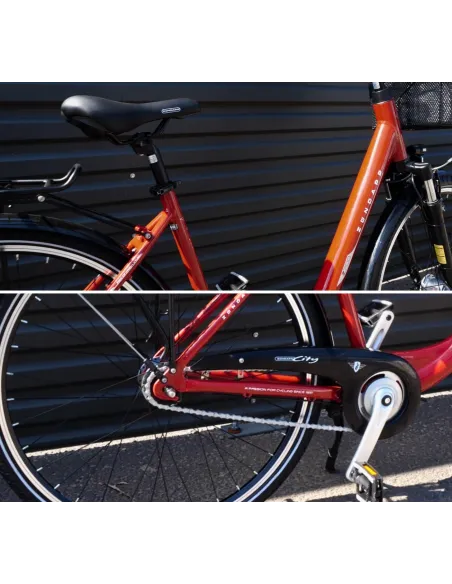 Rower Miejski Damski 28 Damka Dynamo Koszyk Stopka Błotniki Bagaż Dzwonek