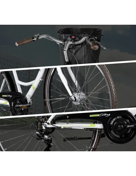 Rower Miejski Damski 28 Koszyk Oświetlenie Błotniki Dzwonek Stopka Damka