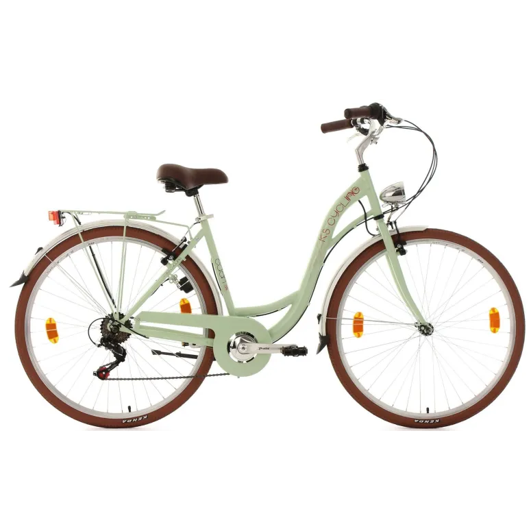 Damski Rower Miejski 28 Oświetlenie Bagażnik Damka