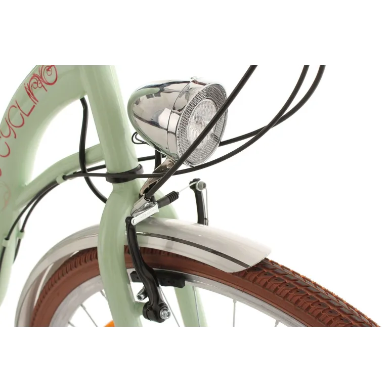 Damski Rower Miejski 28 Oświetlenie Bagażnik Damka