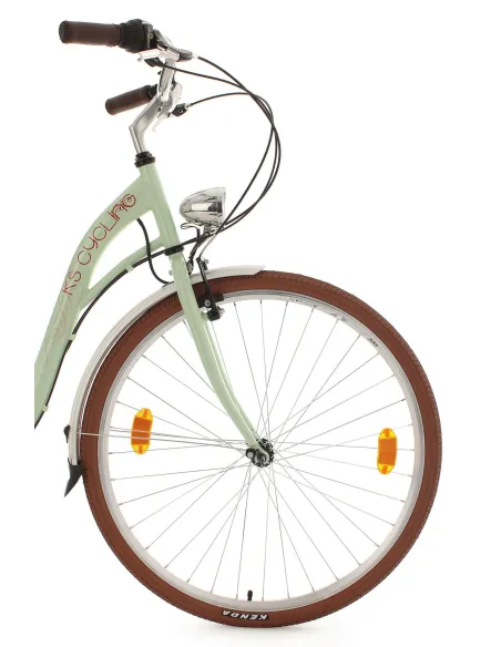 Damski Rower Miejski 28 Oświetlenie Bagażnik Damka