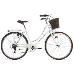 Damski Rower Miejski 26 Retro Kosz 6 bieg Światła