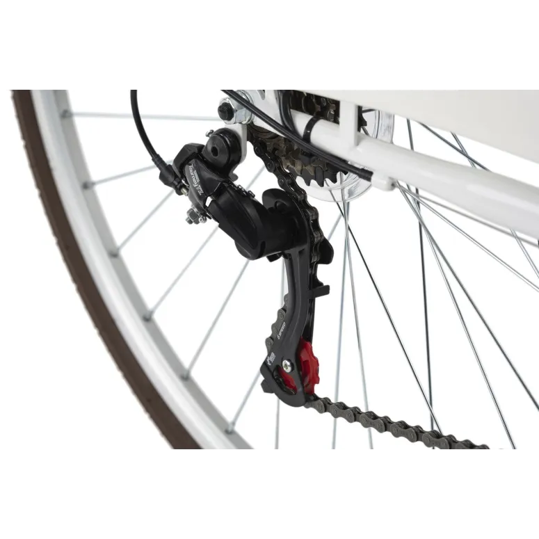 Damski Rower Miejski 26 Retro Kosz 6 bieg Światła