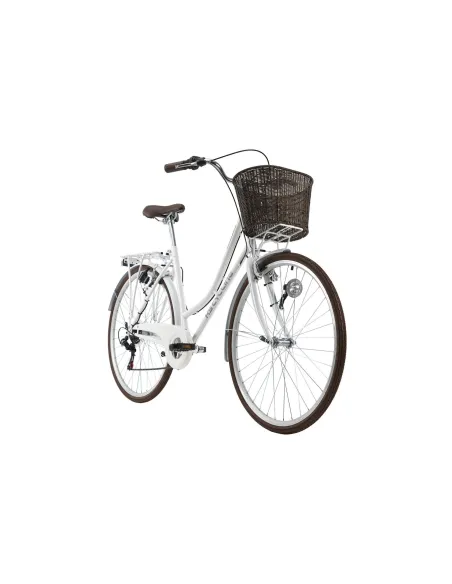 Damski Rower Miejski 26 Retro Kosz 6 bieg Światła