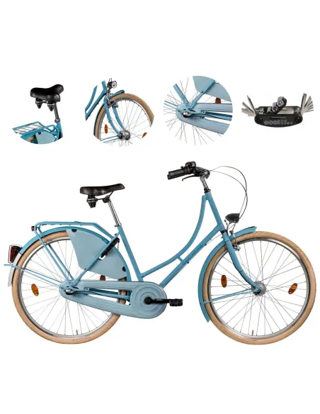 Rower Miejski Damski 28 Nexus 3 Holenderka Bagażnik Światła Stopka Vintage