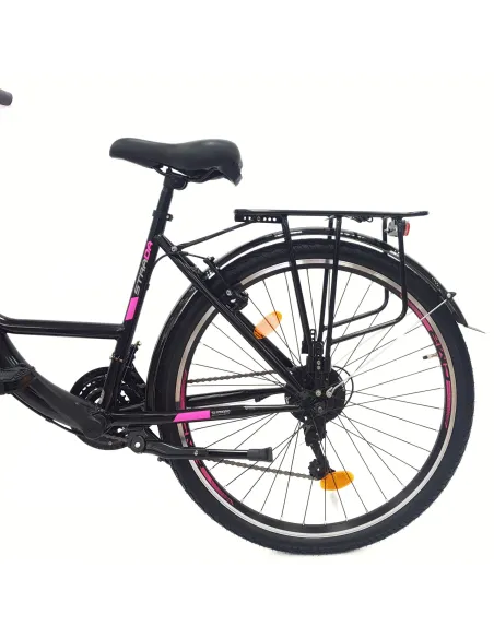Rower Miejski 26 Stal 21 biegów Światła Bagażnik Stopka Dzwonek Uniseks